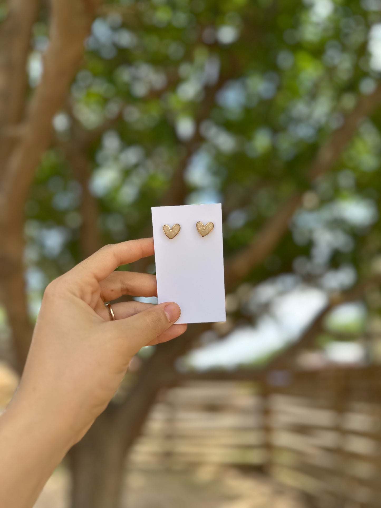 Golden Heart Studs