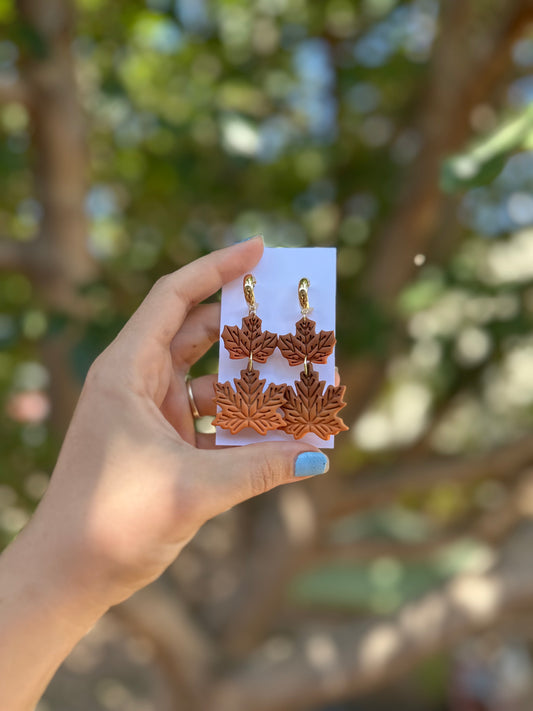 Falling for Autumn Double Maple Dangles