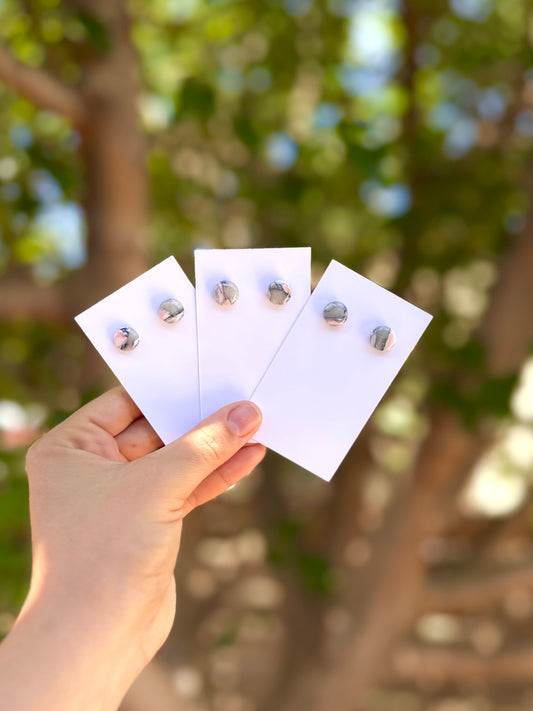 Blush stone studs