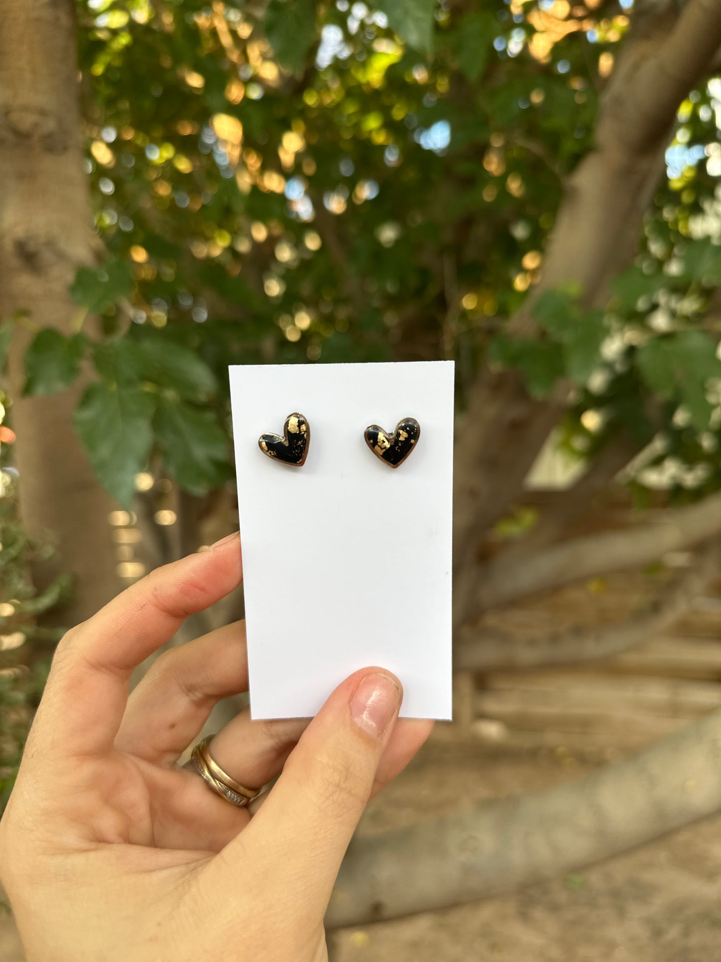 Golden Heart Studs
