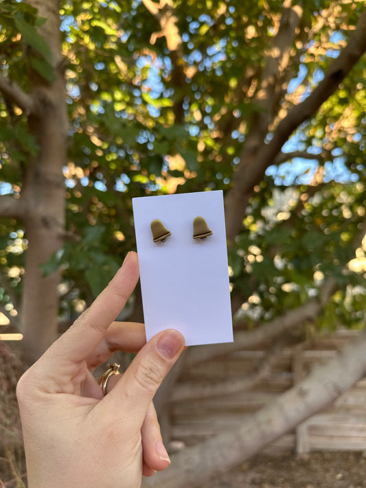 Golden bell studs